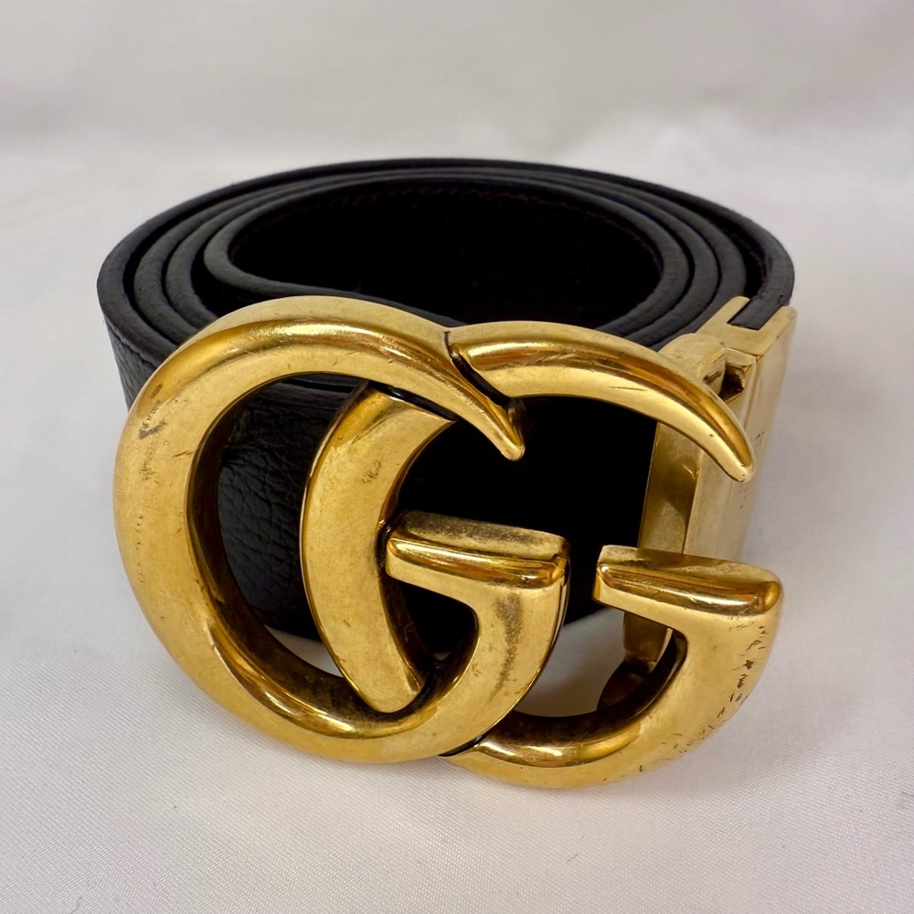 Gucci Reversible GG Leather Belt Black/Brown 90/36